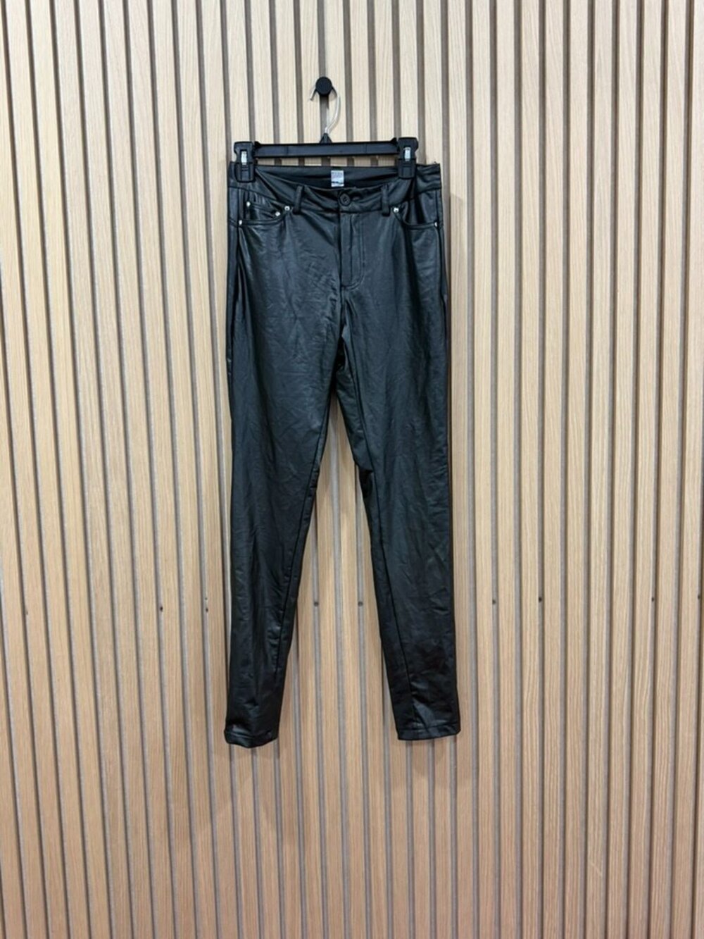 Black Faux Leather Skinny Pants